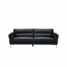 Canapé 3 places ORPHEE - Cuir et simili Noir - L 220 x P 93 x H 83 cm