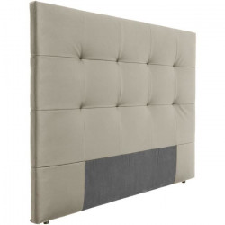 Tete de lit 165 x 120 cm - Simili Taupe - Pour couchage 140 et 160 - HERA