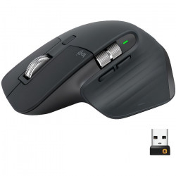 Souris sans fil - Logitech - MX Master 3 - Bluetooth/Radio Fréquence - USB - 7 Boutons - Graphite