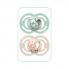 MAM Sucette Perfect - 18+m -  Décor - Silicone - Bte stérilisation -Lot de 2 - Licorne / Hippocampe