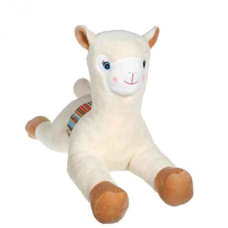 GIPSY Lamadoos allongés 80 cm ivoire et beige