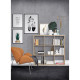 Etagere 9 niches - Décor papier chene sonoma - MAURO