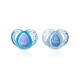 TOMMEE TIPPEE 2 Sucettes CTN Classique 6-18m (couleurs aléatoires - Rose/bleu/transparent)
