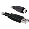 APM Cordon USB 2.0 USB-A/Mini USB - Mâle/Mâle - Noir - 1,8m