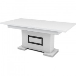 Table rectangulaire - Blanc et noir - Riva 2 - Cotemporain - 190 x 90 x 78 cm