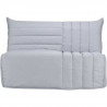 COMFORT BULTEX Banquette BZ 3 places - Tissu gris -Made in France - L 142 x P 101 x H 95 - BETH