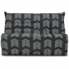 Banquette BZ - Tissu chevrons A111 - Couchage 138 x 188 x 12 cm - Blanc et noir