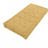 COTTON WOOD Coussin de palette uni - 100% coton - 60 x 120 x 10 cm - Ocre
