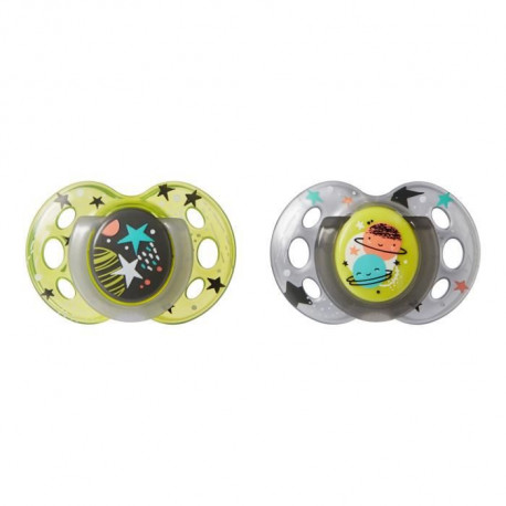 TOMMEE TIPPEE Sucette Night - Lot de 2 - 18 - 36 mois