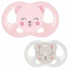 TIGEX 2 Sucettes Soft Touch  Silicone Taille 0-6 m  Biche chat Fille