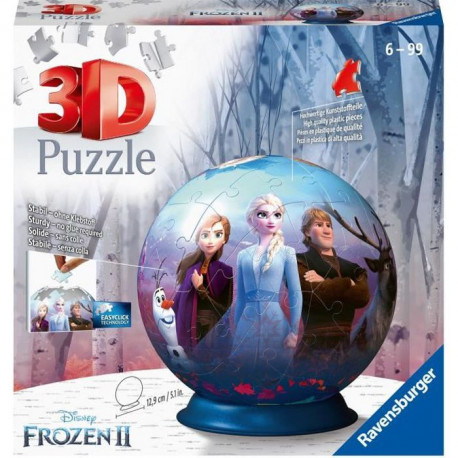 LA REINE DES NEIGES 2 Puzzle 3D Ball 72 pieces - Ravensburger - Puzzle enfant 3D sans colle - Des 6 ans