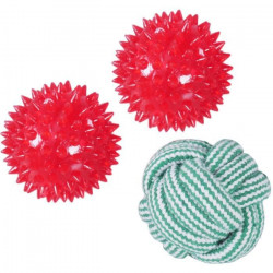 ROSEWOOD Dog Ball Gift Set 3 pieces - Rouge - Pour chien