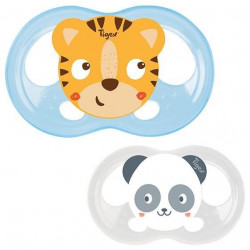 TIGEX 2 Sucettes Soft Touch Silicone Taille 18m+  Ourson Chat