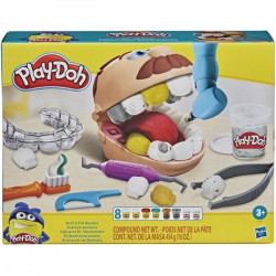 PLAY-DOH - Cabinet dentaire pour enfants avec 8 Pots de pâte a modeler atoxique aux couleurs assorties - des 3 ans