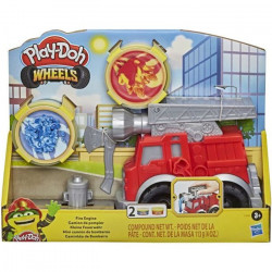 PLAY-DOH - Wheels - Mon premier camion de pompier avec 2 Pots de pâte a modeler atoxique - pour enfants - des 3 ans