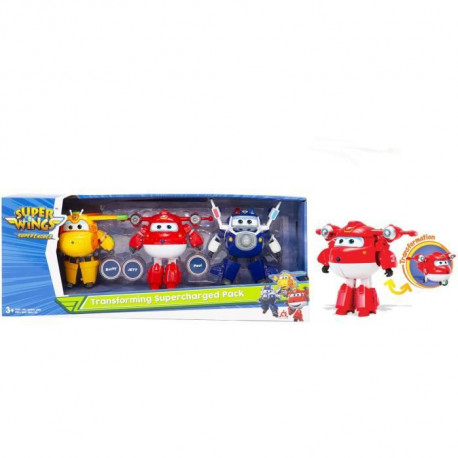 SUPER WINGS  COFFRET TRANSFORMING x3  Avions Jouets Transformables et Figurines Robots Jouets Enfant  Robots Transformable…