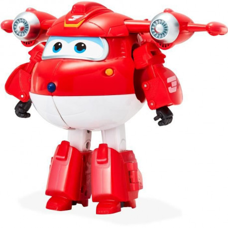 Figurine Super Wings Transforming JETT SUPERCHARGE 12 cm - Transformable & Articulée - EU740283