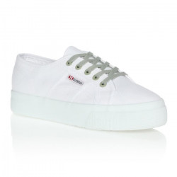 SUPERGA Chaussures en Toile 2730 Cotwcontrast Blanc/Vert Mixte