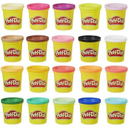 PLAY-DOH - 20 Pots - Pâte a modeler - Super couleurs - 84 g chacun