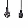 NEDIS Power Cable - Schuko Male Angled - IEC-320-C13 Angled - 3.0 m - Noir