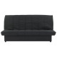 Banquette clic clac 3 places - Tissu noir - Style Contemporain - L 190 x P92 cm - MILA