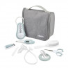 BÉABA Trousse de toilette nomade bébé, 9 accessoires, Green blue