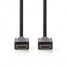 NEDIS High Speed HDMI Cable with Ethernet - HDMI Connector  -  HDMI Connector - 0.5 m - Noir