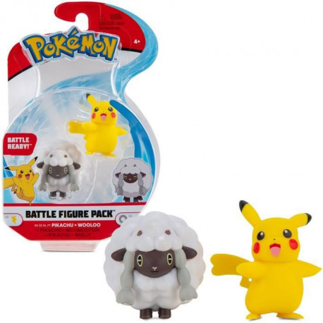 BANDAI Pokémon - Pack de 2 figurines 5 cm - Pikachu & Moumouton