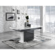 ALBEA Table a manger extensible BELLINI - L 180/40 x P 90 x H 78 cm - Blanc