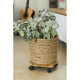 NATURE Tablette a roulettes pour plantes - Bambou composite - H8 x Ø30 cm