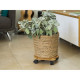 NATURE Tablette a roulettes pour plantes - Bambou composite - H8 x Ø30 cm