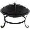 Brasero Atlanta Noir Acier 51 cm