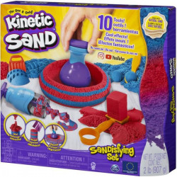 KINETIC SAND - COFFRET SANDISFYING 907 G de sable + 10 MOULES - 6047232 - Sable magique a modeler - Loisirs Créatifs pour enf…