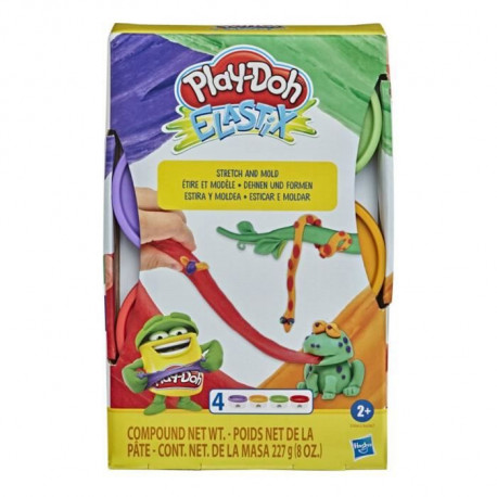 Play-Doh  4 pots de Pate A Modeler Elastix - 56g chacun modele aléatoire