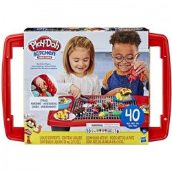 PLAY-DOH - Kitchen Creations - Super barbecue - gril jouet pour enfants avec 40 pieces - atoxique et 10 couleurs