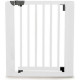 GEUTHER Barriere de sécurité easy close en hetre massif coloris blanc pour porte et escalier - Réglable : 73,5 a 81 cm