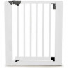 GEUTHER Barriere de sécurité easy close en hetre massif coloris blanc pour porte et escalier - Réglable : 73,5 a 81 cm