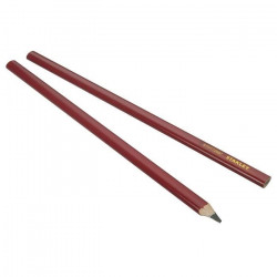 2 crayons de charpentier a corps rouge STANLEY - STHT0-72997 - 30 cm