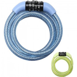 MASTER LOCK Cable Antivol Vélo [1,2 m Câble] [Combinaison] [Extérieur] [Couleur Aléatoire] 8143EURDPROCOL