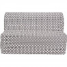 Joe Banquette BZ GEOMETRICO - Tissu noir et blanc - L 143 x P 101 x H 95 cm