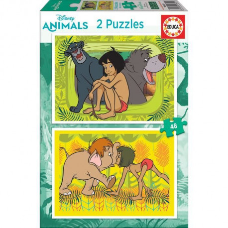 EDUCA - Puzzle - 2x48 LE LIVRE DE LA JUNGLE