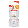 Nuk Disney Baby Sucette Physiologique Silicone +0m Winnie l'Ourson Gris Bleu Lot de 2