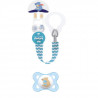 MAM Original Sucette Anatomique 0-6m Hérisson Bleu + Attache-Sucette