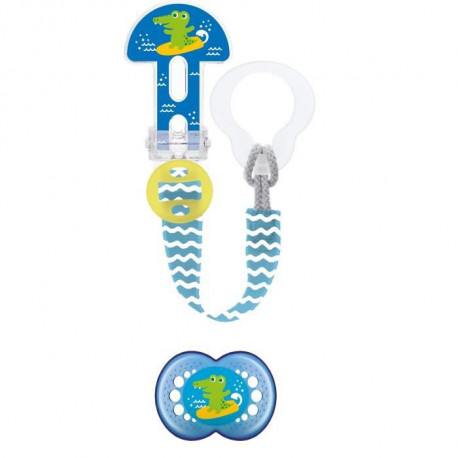 MAM Kit Sucette & Attache-Sucette 6+ mois - Silicone