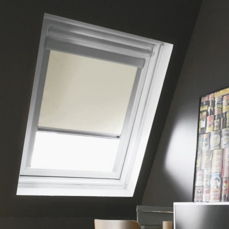 Store de fenetre de toit occultant beige compatible VELUX M04 -L.78 x H.98 cm - MADECO