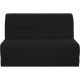 Banquette BZ 140x190 - Tissu noir - MELISSA