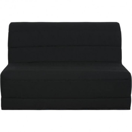 Banquette BZ 140x190 - Tissu noir - MELISSA