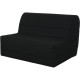 Banquette BZ 140x190 - Tissu noir - MELISSA