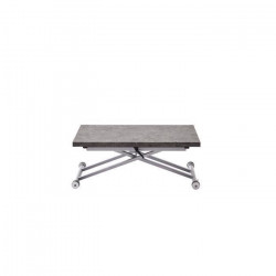 Table Basse Relevable Extensible - Gris Béton - 100 x 57/114 x 40/75 cm - DANNY