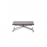 Table Basse Relevable Extensible - Gris Béton - 100 x 57/114 x 40/75 cm - DANNY